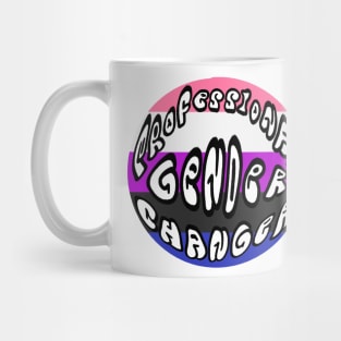 professional gender changer genderfluid flag Mug